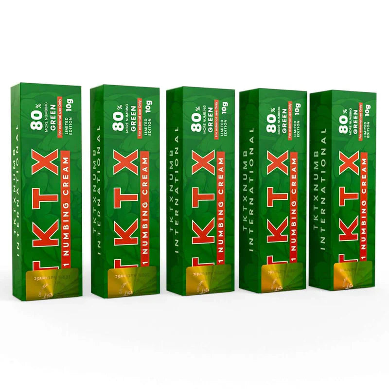 TKTX Betäubungscreme – Grün 80 % (5er-Pack)